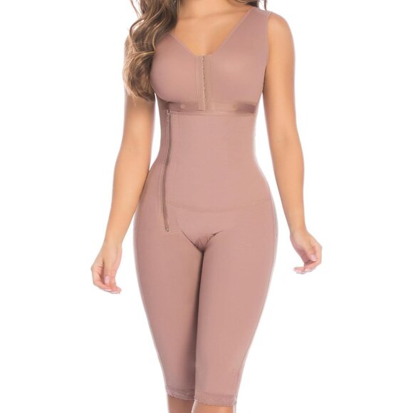 Women's Cocoa Lateral Zipper Body Shaper Shapewear Girdle Tummy Control Control